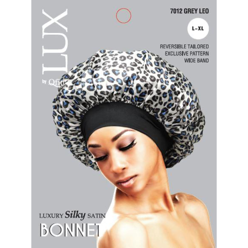 Leopard Spots Silk. Bonnet Size L-XL